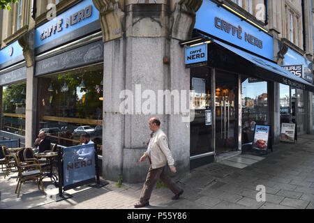 A branch of the coffee shop, Caffé Nero on the Finchley Road, North London Stock Photo