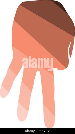 Baseball catcher gesture icon. Flat color design. Vector illustration. Stock Vector