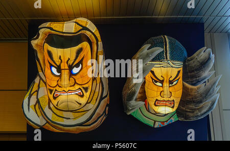 Aomori, Japan - Oct 3, 2017. God images in Aomori Nebuta Matsuri. Nebuta is a Japanese summer festival that takes place in Aomori. Stock Photo