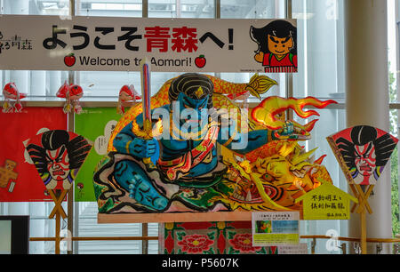 Aomori, Japan - Oct 3, 2017. God images in Aomori Nebuta Matsuri. Nebuta is a Japanese summer festival that takes place in Aomori. Stock Photo