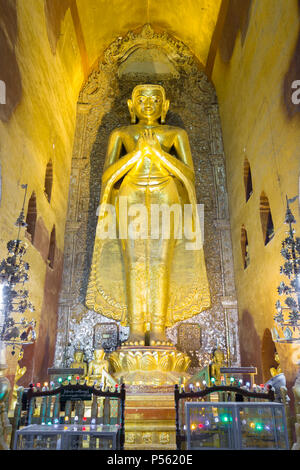 North facing Kakusandha  Buddha statue, Ananda temple, Bagan, Myanmar Stock Photo