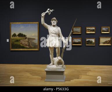 H.W. Bissen (1798-1868). Danish artist. A Victorious Danish Soldier, 1850-1851. Statue. National Museum of Art. Copenhagen. Denmark. Stock Photo