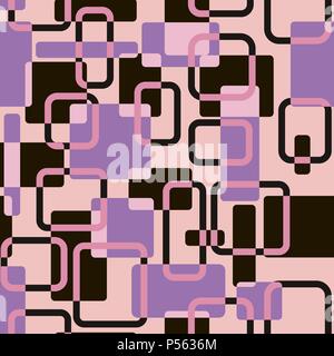 Vector abstract squares seamless vitage pink pattern Stock Vector