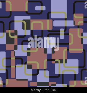 Vector abstract squares seamless vitage corporate pattern Stock Vector