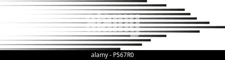 Set speed lines isolated set. Motion effect for your design. Black lines on white background. Vector Stock Vector