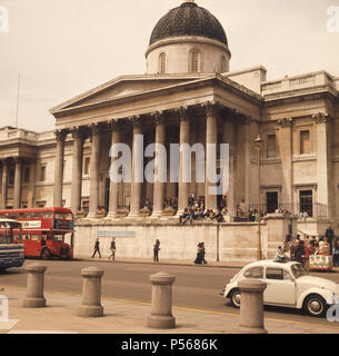 National Gallery in Trafalgar Square, London. Stock Photo