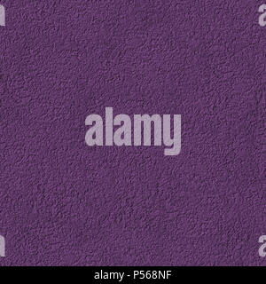 Seamless Texture of Purple Cement Plaster. Plaster Wall Background. Repeatable Pattern with Finishing Layer of Gypsum Plaster. Dark Dirty Muted Colors Stock Photo