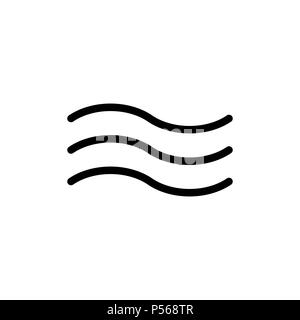 Wind icon for simple flat style weather ui design. Stock Vector