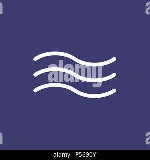 Wind icon for simple flat style weather ui design. Stock Vector