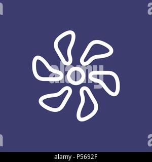 Wind icon for simple flat style weather ui design. Stock Vector