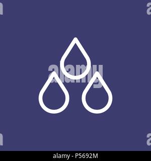 Rain cloud icon for simple flat style weather ui design. Stock Vector