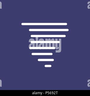 Tornado icon for simple flat style weather ui design. Stock Vector