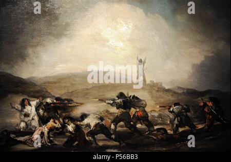 Francisco de Goya (1746-1828). Spanish romantic painter. Scene from the Spanish War of Independence, after 1808. Museum of Fine Arts. Budapest. Hungary. Stock Photo