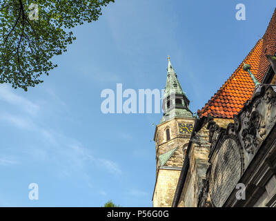 The tower of the Kreuzkirche, the oldest church in Hanover, Germany Stock Photo