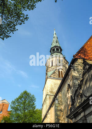 The tower of the Kreuzkirche, the oldest church in Hanover, Germany Stock Photo