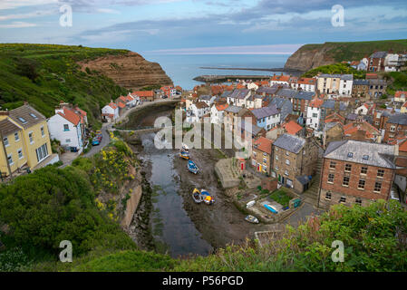 The picturesque village of Staithes, North Yorkshire, England. Stock Photo