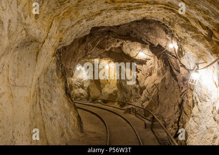 Inside Hazel-Atlas Mine in Black Diamond Regional Preserve. Stock Photo