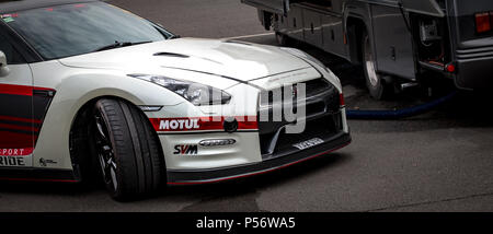 white sports car nissan gtr gt-r Stock Photo - Alamy