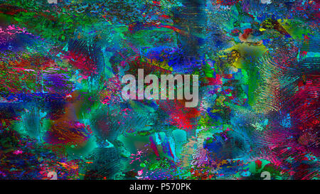 Abstract dark colorful textured hand painted background Stock Photo