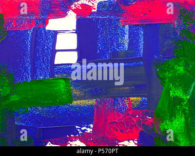Abstract colorful textured hand painted background Stock Photo