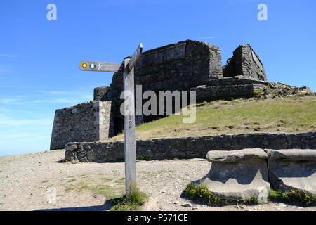 The Jubilee Tower at the summit of Moel Famau Stock Photo