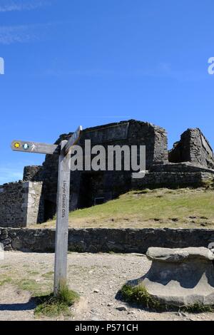The Jubilee Tower at the summit of Moel Famau Stock Photo