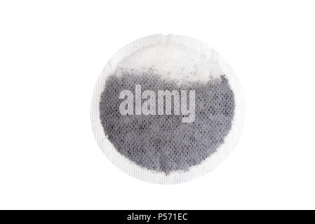 isolated round tea bag Stock Photo