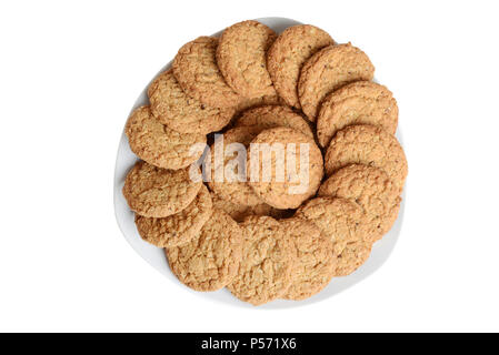 top view oatmeal cookies Stock Photo