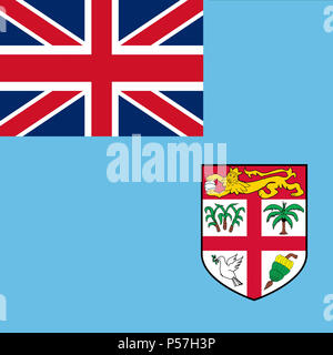 Official national flag of Fiji Stock Photo