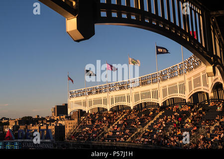 Yankee Stadium , Night game, The Bronx, NYC, USA Stock Photo