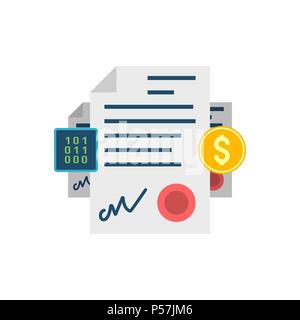 Smart Contract Concept Vector Icon Stock Vector