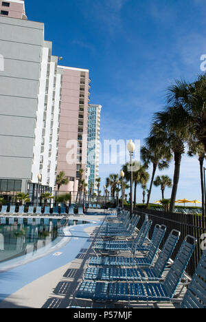 Hotel Skyline at Myrtle Beach SC USA Stock Photo