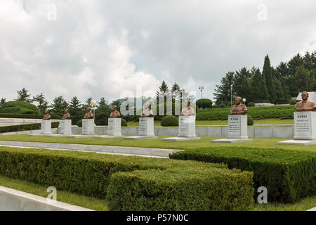 The Busts of heroes in the cemetery of the revolutionaries Stock Photo