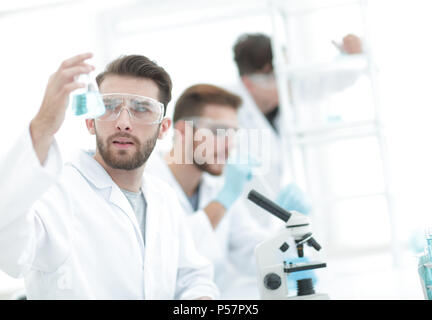 closeup.scientists in the laboratory Stock Photo