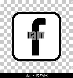 Letter F, social media vector icon Stock Vector