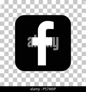 Letter F, social media vector icon Stock Vector
