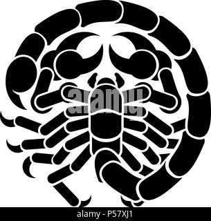 Scorpio Scorpion Zodiac Horoscope Sign Stock Vector