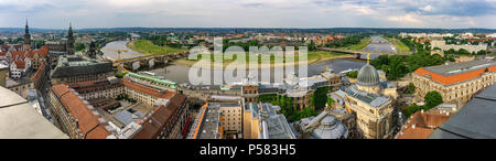 DRESDEN, GERMANY - May 23, 2018: City of Dresden as seen from Frauenkirche viewing platform. Stock Photo