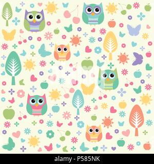 Seamless floral pattern, wallpaper Stock Vector