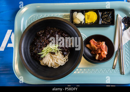 noodles with soy bean paste beijing style Stock Photo