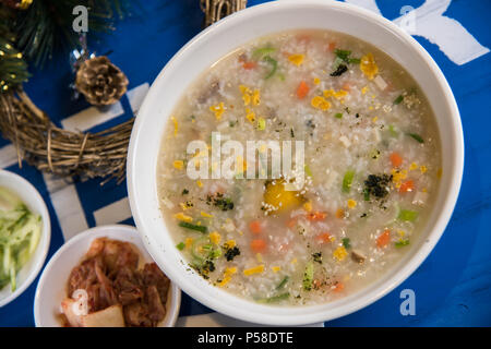 Egg and beef porridge Stock Photo