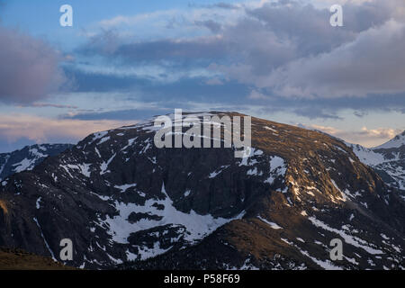 Unknown mountain along Trail Ridge Road in Rocky Mountain National Park Stock Photo