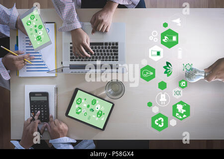 Team  Business  energy use, sustainability Elements  energy sources sustainable Stock Photo