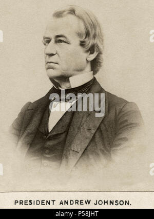Andrew Johnson (1808-75), 17th President of the United States, Portrait, late 1860's Stock Photo