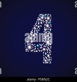Number four. Stock Vector