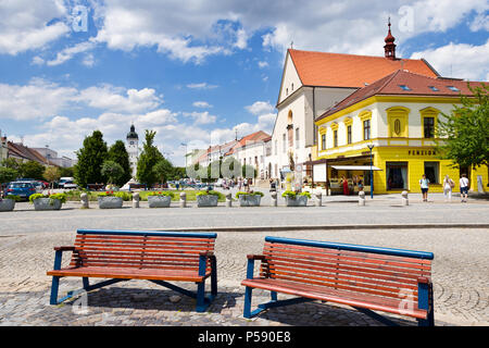Masarykovo náměstí, město Kyjov, Jihomoravský kraj, Česká republika /Masaryk square,  Kyjov town, South Moravia, Czech republic Stock Photo