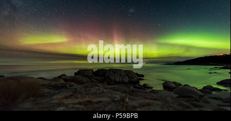 Double Arc Aurora Australis Stock Photo