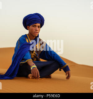 Berber and the dunes of the Sahara Desert in Morocco. Shoot with the Fuji GFX50S.• • • • • #morocco #maroc #traveler #travelingram #igtravel #bucketli Stock Photo