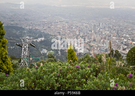 View from mountain Monserrate, Bogota, Colombia Stock Photo