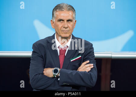 Saransk, Russland. 26th June, 2018. Carlos QUEIROZ (coach, IRN) before the match, half-length portrait, Iran (IRN) - Portugal (POR) 1: 1, preliminary round, group B, match 35, on 25.06.2018 in Saransk; Football World Cup 2018 in Russia from 14.06. - 15.07.2018. | usage worldwide Credit: dpa/Alamy Live News Stock Photo